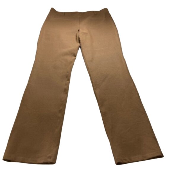 Quince Pants Straight Leg Ultra Stretch Ponte Medium Brown Pull-Up NWOT, size L - Picture 7 of 13